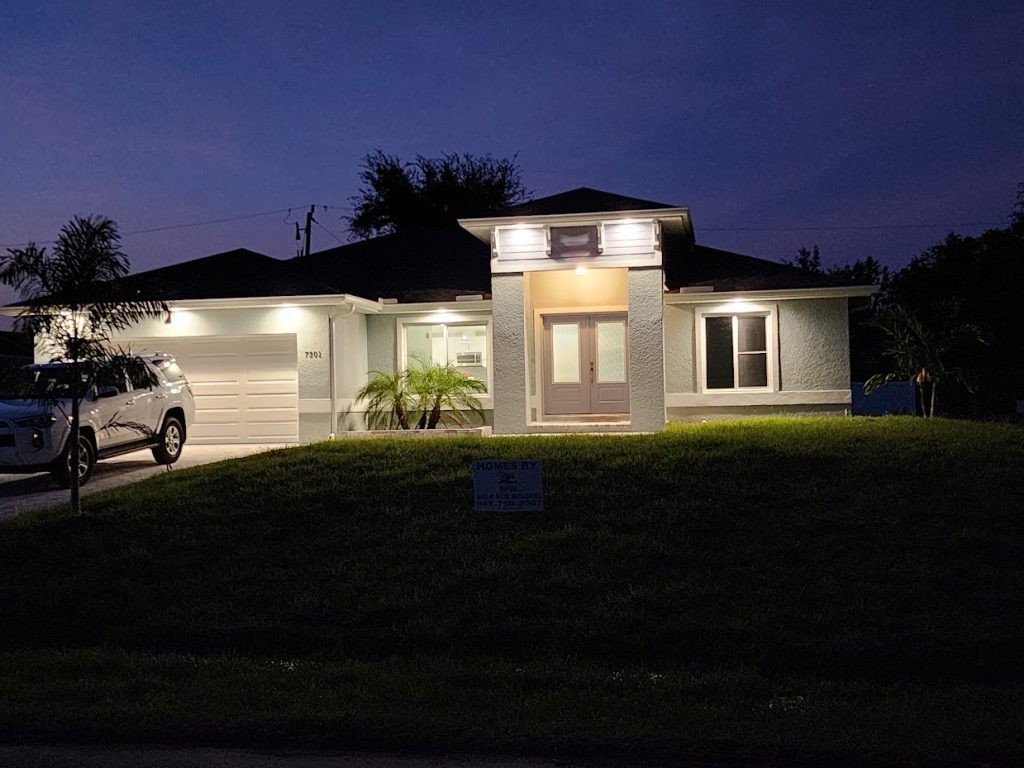 Mediterranean-style custom home built by Build Rite Builders in Venice,