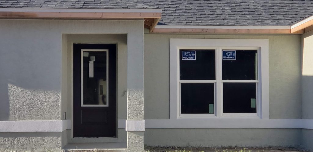 Hurricane impact window installation completed by Build Rite Builders on an Englewood, FL home 