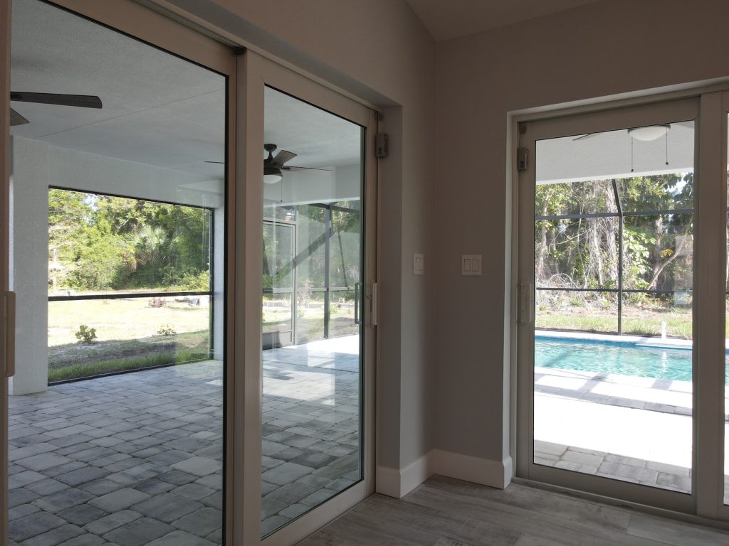 Hurricane impact window installation completed by Build Rite Builders on an Englewood, FL home